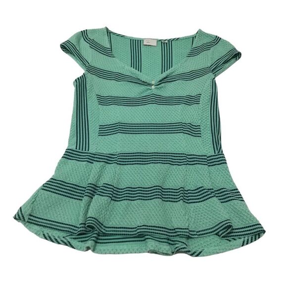 Anthropologie Postage Stamp Green Sweetheart Cinched Neckline Size Medium - Picture 5 of 9
